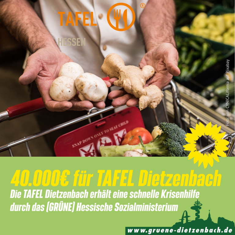 Hessen unterstützt die Dietzenbacher TAFEL mit 40.000 Euro