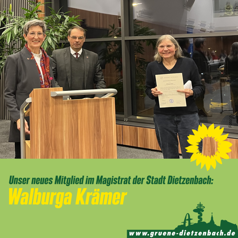 Unser neues Mitglied im Magistrat der Stadt Dietzenbach: Walburga Krämer🌻
