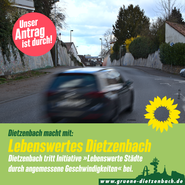 Dietzenbach hat sich der Initiative »Lebenswerte Städte durch angemessene Geschwindigkeiten« angeschlossen